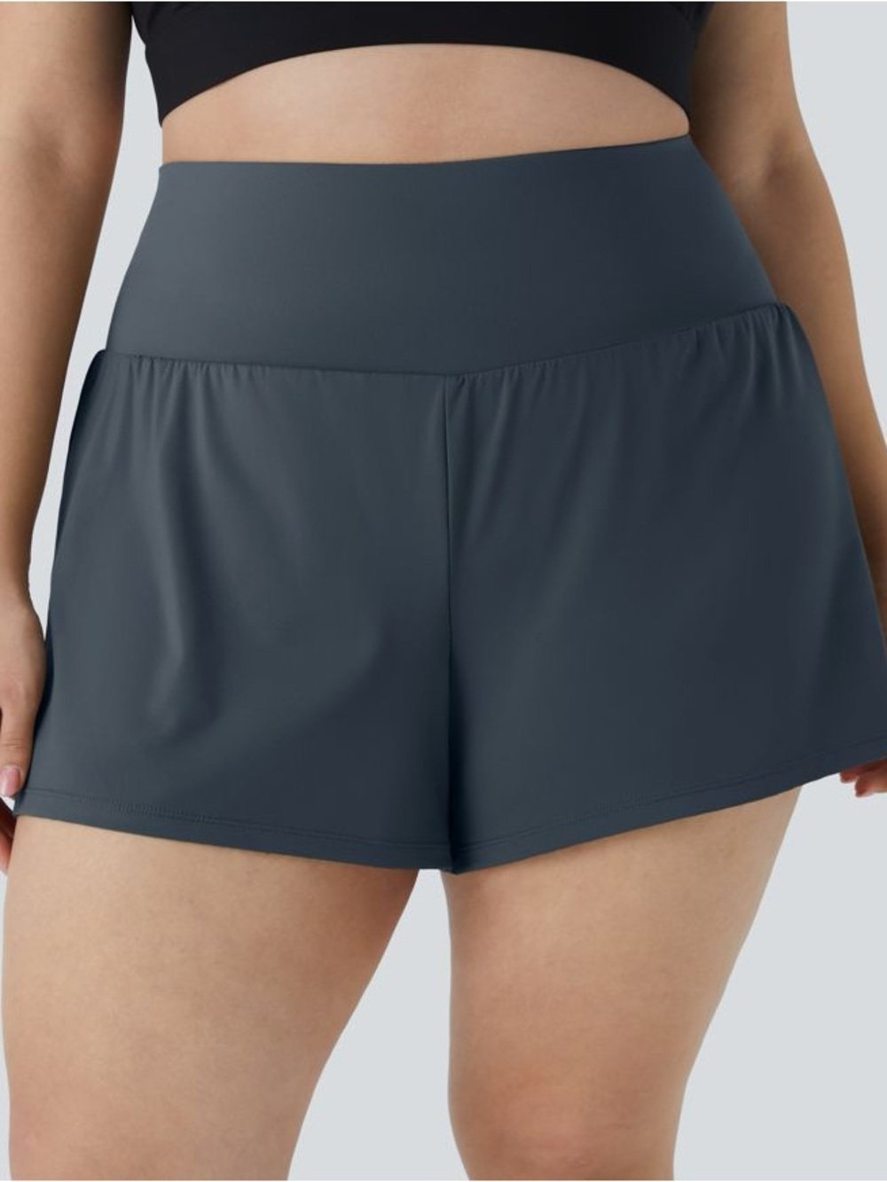 Halara Pocket Plus Pocket 2-in-1 Gym Plus Size Shorts 2.5''